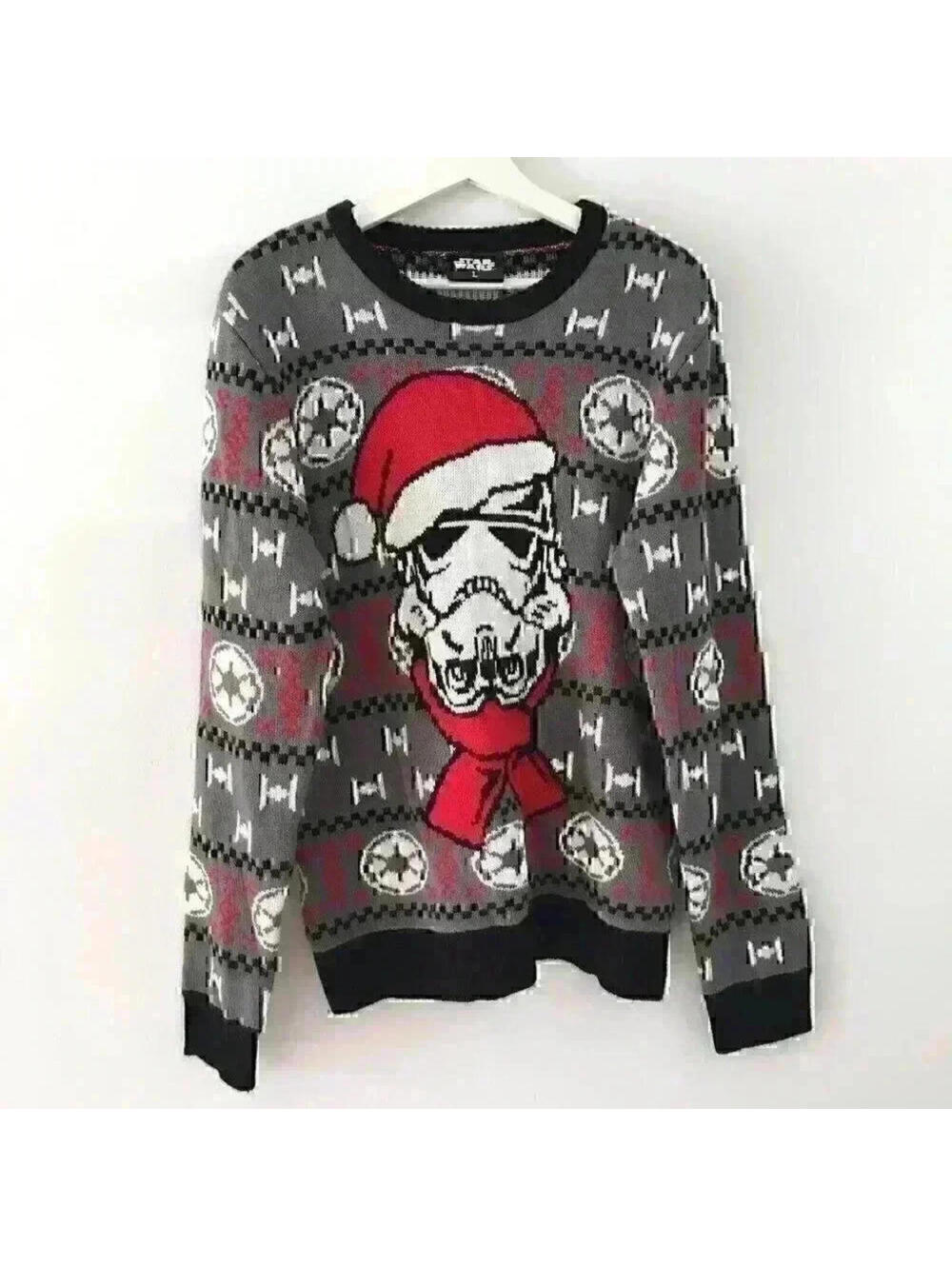 Star Wars Men's 100% Acrylic Trooper Pullover Sweater Size L